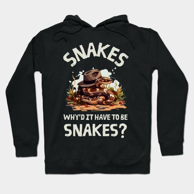 Snakes. Why did it have to be snakes? - Black - Adventure Hoodie by Fenay-Designs